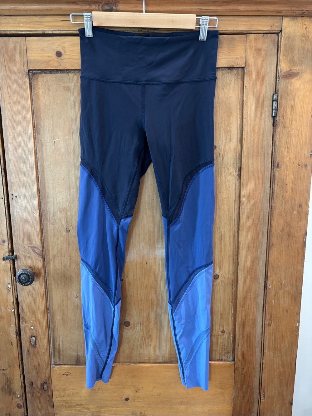 Lululemon Color Block Blue High-Waist Leggings - Size 6